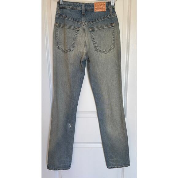 Lucky Brand Lucky Pins High Cuff Patchwork Jeans 00/24 Vintage Wash - Picture 5 of 9